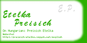 etelka preisich business card